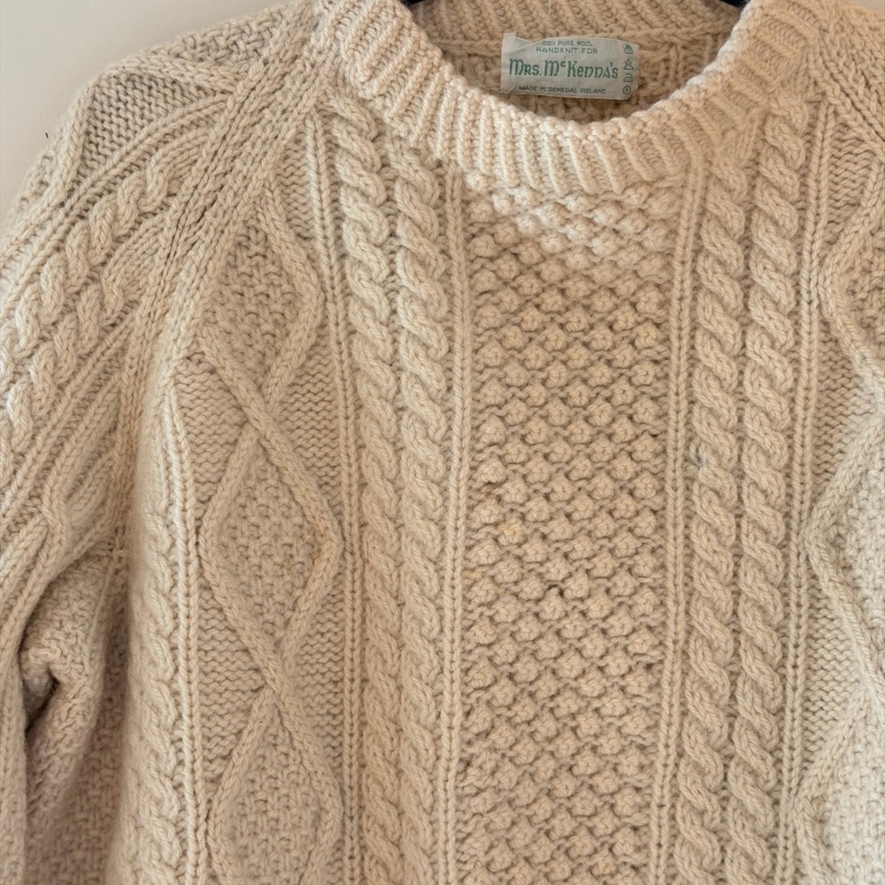 Cream Cable Knit Sweater